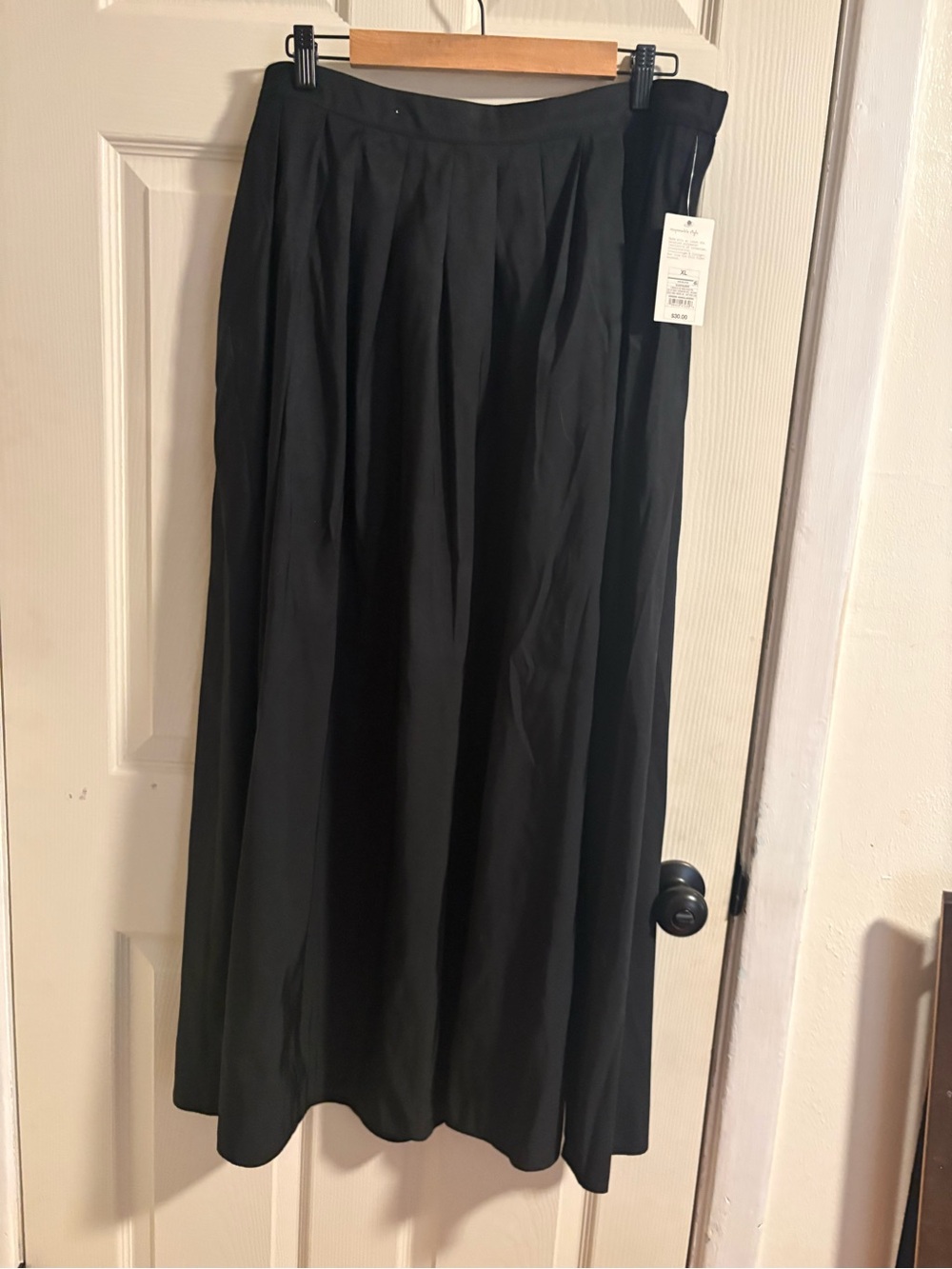a new day Black Pleated Maxi Skirt